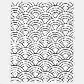 Zwart-witgolflengte Fleece Deken (Voorkant)