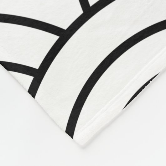 Zwart-witgolflengte Fleece Deken (Hoek)