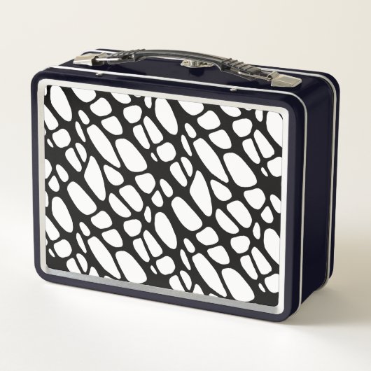 Zwart-witgotisch organisch webpatroon (Achterkant)