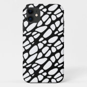 Zwart-witgotisch organisch webpatroon Case-Mate iPhone case (Achterkant)