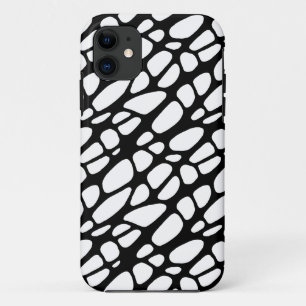 Zwart-witgotisch organisch webpatroon Case-Mate iPhone case