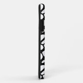Zwart-witgotisch organisch webpatroon Case-Mate iPhone case (Achterkant/rechts)