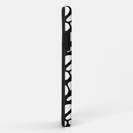 Zwart-witgotisch organisch webpatroon Case-Mate iPhone case (Achterkant/rechts)