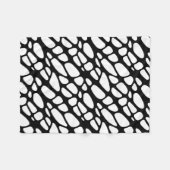 Zwart-witgotisch organisch webpatroon fleece deken (Voorkant (Horizontaal))