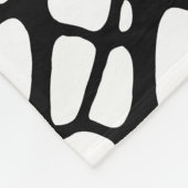 Zwart-witgotisch organisch webpatroon fleece deken (Hoek)