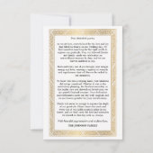 Zwart-witgoud lijst trouwfoto bedankkaart (Achterkant)