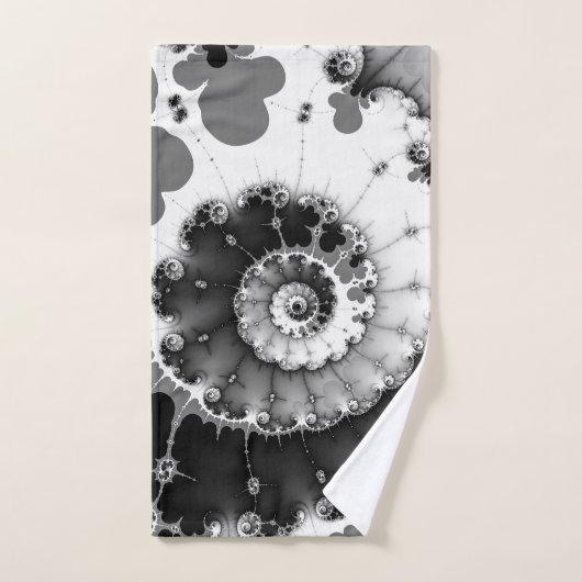 Zwart-witgrijs Bad Handdoek (Handdoek)