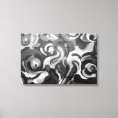 Zwart-witgrijs patroon in San Fran Canvas Afdruk (Voorkant)