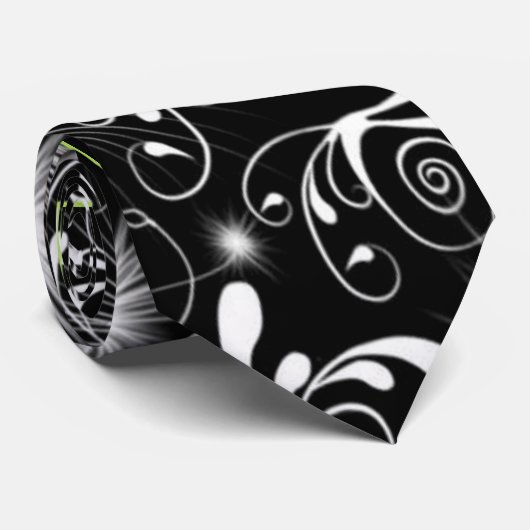 Zwart-witgrijs Stropdas (Opgerold)