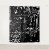 Zwart-witgrijs Wandkleed (Voorkant)