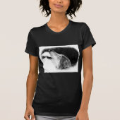 Zwart-witgrijs Wolf-schets T-shirt (Voorkant)