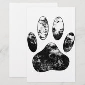 Zwart-witgrijze handdoeken briefpapier (Voorkant / Achterkant)