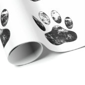 Zwart-witgrijze handdoeken cadeaupapier (Rol Hoek)