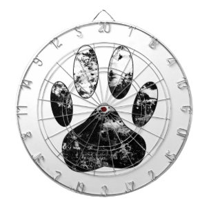 Zwart-witgrijze handdoeken dartbord