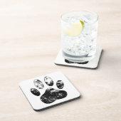 Zwart-witgrijze handdoeken drankjes onderzetter (Rechterzijde)