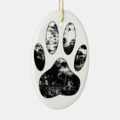 Zwart-witgrijze handdoeken keramisch ornament (Rechts)