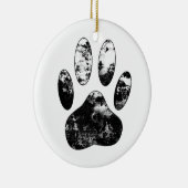 Zwart-witgrijze handdoeken keramisch ornament (Rechts)