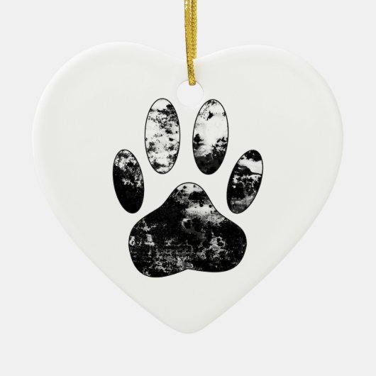 Zwart-witgrijze handdoeken keramisch ornament (Voorkant)