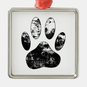 Zwart-witgrijze handdoeken metalen ornament