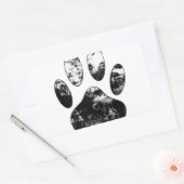 Zwart-witgrijze handdoeken rechthoekige sticker (Envelop)