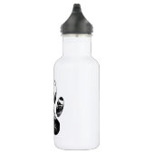 Zwart-witgrijze handdoeken waterfles  (Rechts)