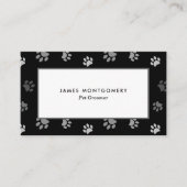 Zwart-witgrijze verf afdrukken op maat visitekaartje (Voorkant)