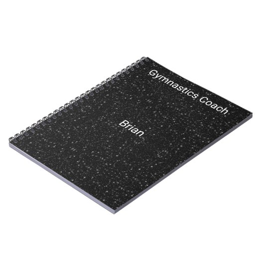 Zwart-witgymnastiek Coach - Aangepast Notitieboek (Linkerzijde)