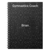 Zwart-witgymnastiek Coach - Aangepast Notitieboek (Voorkant)