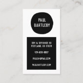 Zwart-withandbediende handbediende vlekken klantenkaartje (Achterkant)