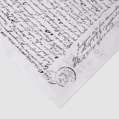  zwart-withandgeschreven brief tissuepapier (Detail)