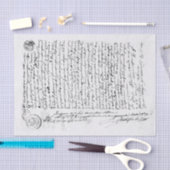  zwart-withandgeschreven brief tissuepapier (Craft)