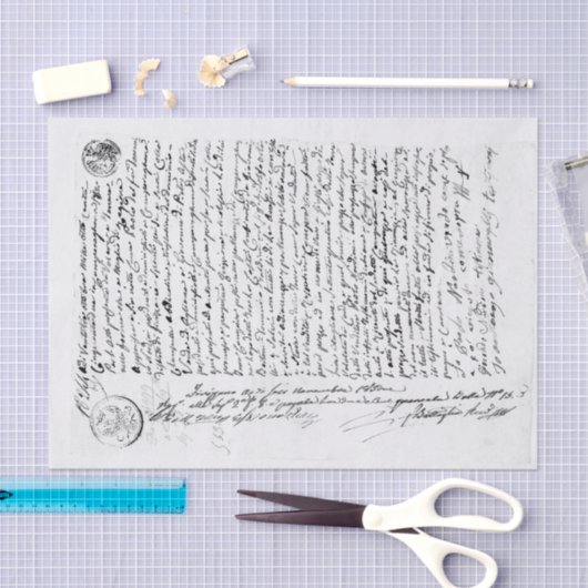  zwart-withandgeschreven brief tissuepapier (Craft)