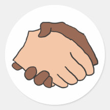 Zwart-withandshake tegen racisme