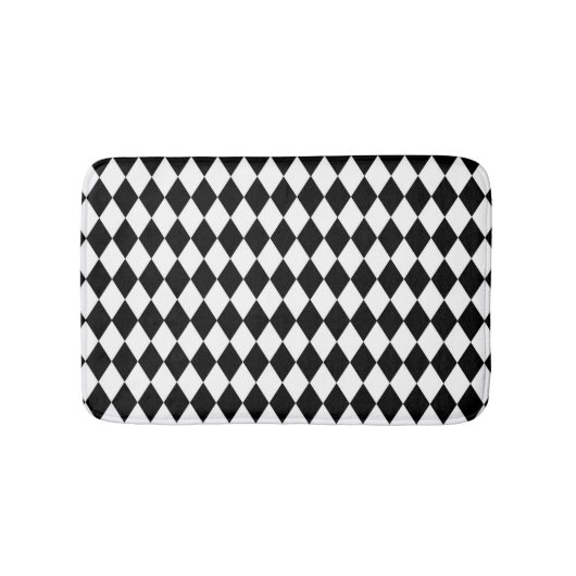 Zwart-witharlequin Bath Mat (Voorkant)