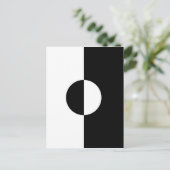 Zwart-witharmonie Briefkaart (Staand voorkant)