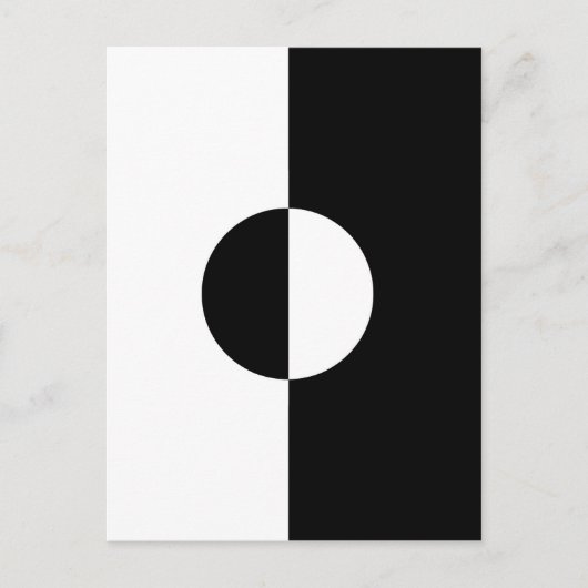 Zwart-witharmonie Briefkaart (Voorkant)
