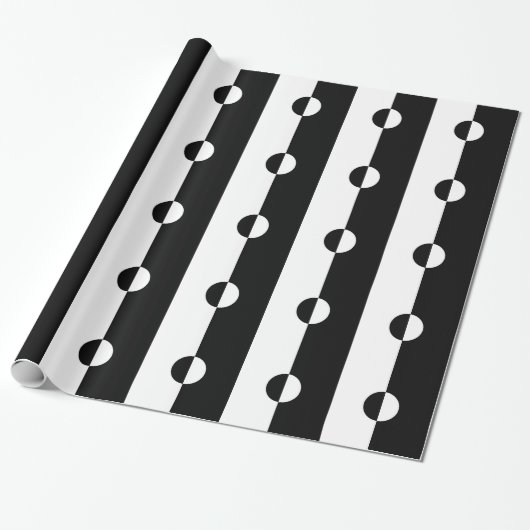 Zwart-witharmonie Cadeaupapier (Uitgerold)