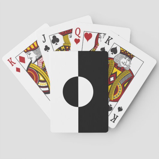 Zwart-witharmonie Speelkaarten (Achterkant)