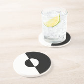 Zwart-witharmonie Zandsteen Onderzetter (Zijkant)