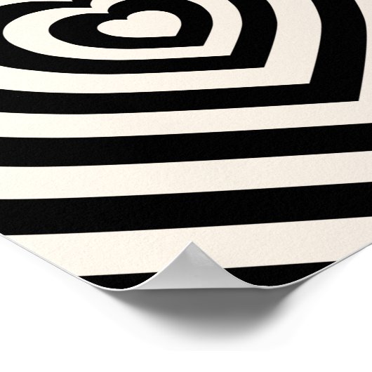 Zwart-witharten Poster (Hoek)