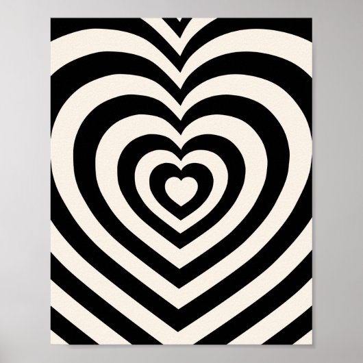 Zwart-witharten Poster (Voorkant)