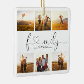 Zwart-withartscript 6 Fotoserie Collage Keramisch Ornament (Rechts)