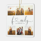 Zwart-withartscript 6 Fotoserie Collage Keramisch Ornament (Links)