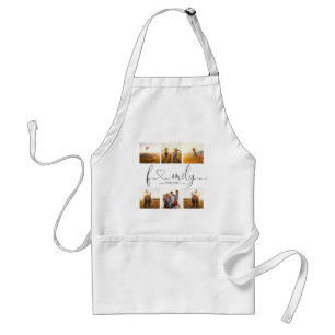 Zwart-withartscript 6 Fotoserie Collage Standaard Schort