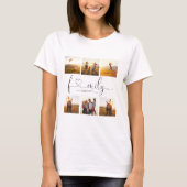 Zwart-withartscript 6 Fotoserie Collage T-shirt (Voorkant)