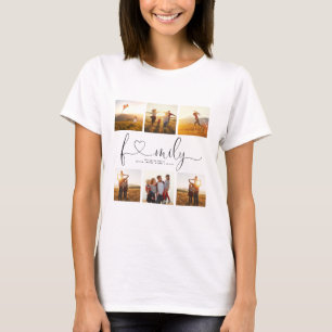 Zwart-withartscript 6 Fotoserie Collage T-shirt