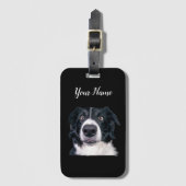 Zwart-withond Bagagelabel (Voorkant (verticaal))