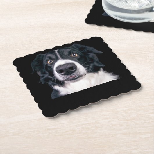 Zwart-withond Kartonnen Onderzetters (Gebogen)