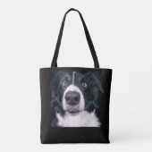 Zwart-withond Tote Bag (Achterkant)
