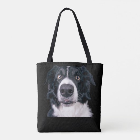 Zwart-withond Tote Bag (Achterkant)